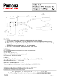 Thumbnail of document Data Sheet - 2631 BNC (F) To Minigator Test Clips